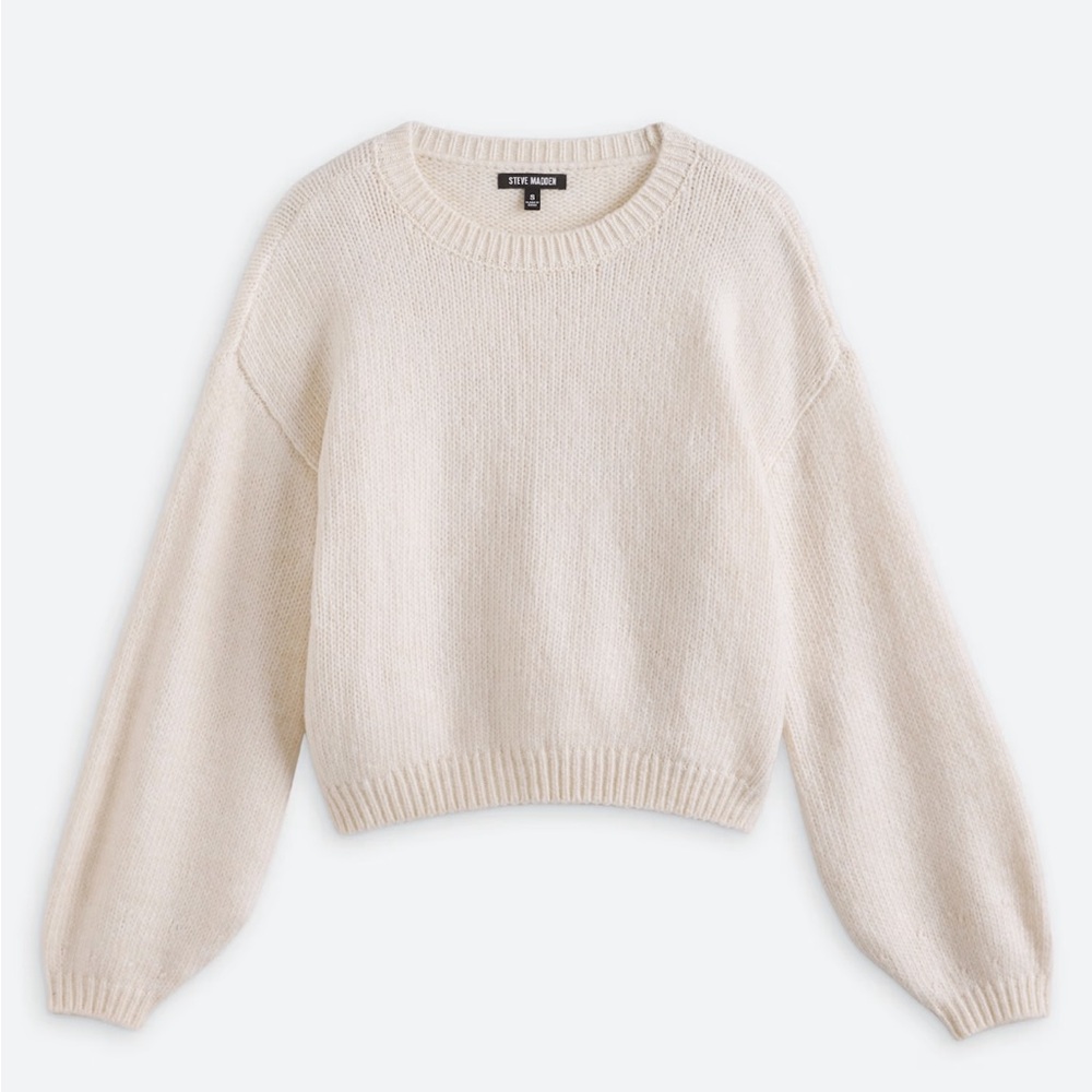 STEVE MADDEN CRÈME COLETTE SWEATER NEW WITH TAGS - Picture 5 of 5